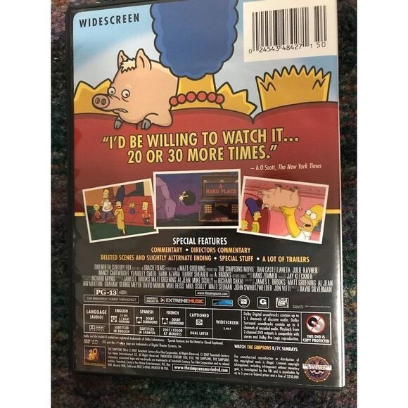 The Simpsons Movie Widescreen DVD EUC - Picture 3 of 3